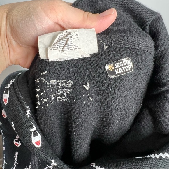 Champion Reverse Weave Diagonal All Over Print Hooded Sweatshirt - Picture 15 of 15